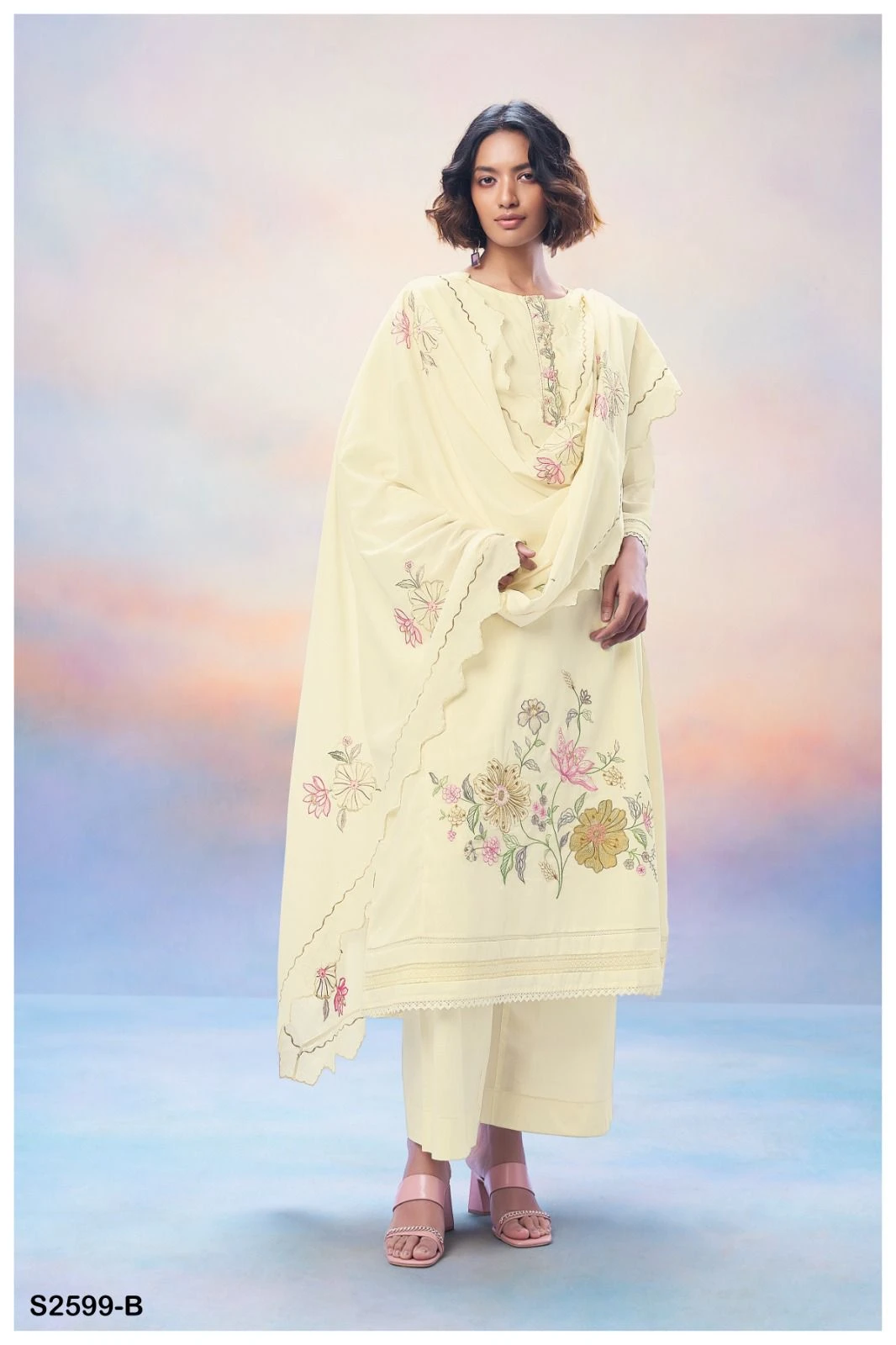 Ganga Anwita 2599 Premium Voil Solid Wholesale Fancy Salwar Suit Catalog — Wholesale Salwar Suits, Ganga wholesale from Surat - Gallery Image 3